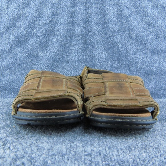Clarks  Men Gladiator Sandals Brown Leather Hook & Loop Size 10 Medium - Picture 2 of 10